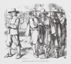 Faithful schneidet und wird von seinen Verwandten geschnitten (Gravur) von James Dawson Watson