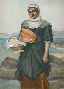 Ein französisches Fischermädchen, ca. 1890, 1906 von James Dromgole Linton
