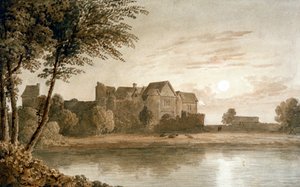 Allington Castle, bei Maidstone, Mondschein, 19. Jahrhundert