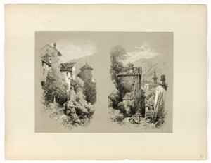 Beaufort und Serves, aus malerischen Auswahlen von James Duffield Harding