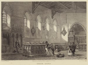 Cobham Kirche (Gravur) von James Duffield Harding