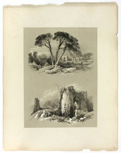 Frejus und Pennard Castle, aus Picturesque Selections von James Duffield Harding