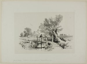 Landschaft mit Junge beim Angeln von James Duffield Harding