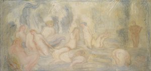 Badende Mädchen (Gekrümmte und wellenförmige Linien) 1911 von James Ensor