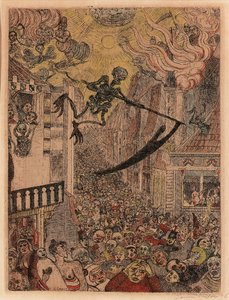 Der Tod verfolgt die Menschenschar