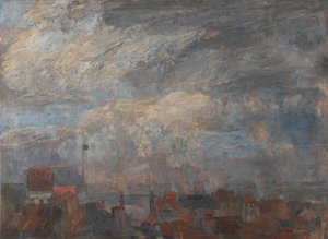 Großer Blick über die Dächer von Ostende von James Ensor