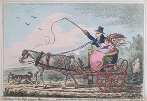 Ein Cockney und seine Frau auf dem Weg nach Wycombe, veröffentlicht von Hannah Humphrey im Jahr 1805