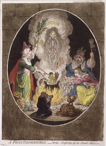 Eine Phantasmagorie; - Szene - Beschwörung eines bewaffneten Skeletts