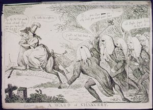 Ein Mündel der Kanzlei, veröffentlicht von S.W. Fores von James Gillray