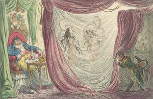 Ehemalige Beschäftigungen, oder, Madame Talian und die Kaiserin Josephine tanzen, 20. Februar 1805 von James Gillray