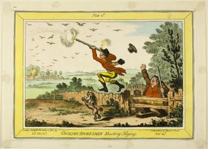 Cockney-Sportler schießen auf fliegende Ziele von James Gillray