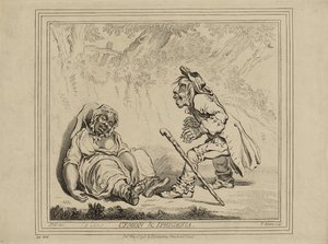 Cymon und Iphigenia, veröffentlicht am 2. Mai von James Gillray