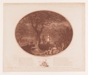 Tanzendes Paar unter einem Baum von James Gillray