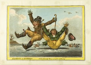 Elemente des Schlittschuhlaufens: Ein grundlegender Fehler in der Kunst des Schlittschuhlaufens von James Gillray