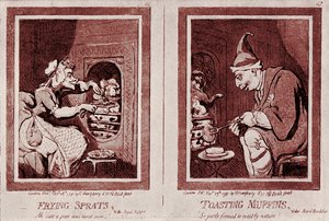 Bauer George und seine Frau: Karikatur von George III
