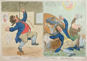 Hängen und Ertrinken oder fatale Folgen der französischen Niederlage, veröffentlicht von Hannah Humphrey, 1795