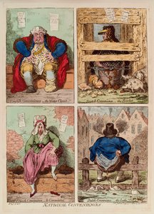 Nationale Annehmlichkeiten. (Beschreibung und Vergleich der Toiletten in England, Schottland, Frankreich und Holland) von James Gillray