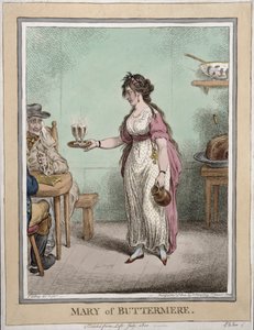 Mary von Buttermere, nach dem Leben skizziert im Juli 1800, veröffentlicht von Hannah Humphrey im Jahr 1802