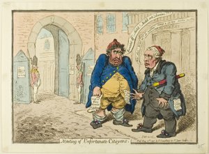 Treffen des unglücklichen Citoyen von James Gillray