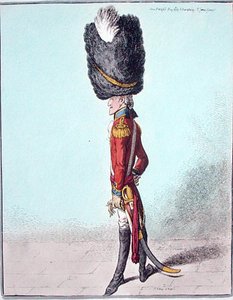 Porträt eines Offiziers, veröffentlicht von Hannah Humphrey im Jahr 1800 von James Gillray