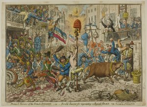 Versprochene Schrecken der französischen Invasion von James Gillray