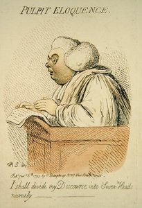 Kanzel-Redekunst, veröffentlicht von Hannah Humphrey im Jahr 1795 (Detail) von James Gillray