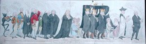 Der Trauerzug von Miss Regency von James Gillray