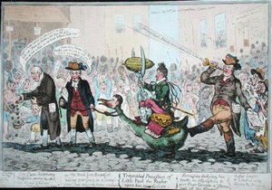 Der Triumphzug des kleinen Paul der Schneider auf seiner neuen Gans, veröffentlicht 1806