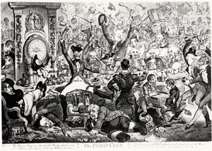 Der Union Club, 1801 (Farbstich) von James Gillray