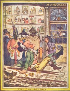 Sehr rutschiges Wetter, 1808 von James Gillray