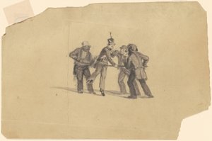 Studie für "Miliztraining" [recto] von James Goodwyn Clonney