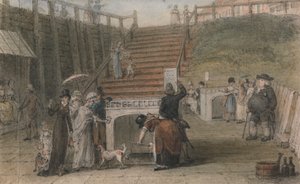 Figuren, die die Wasser im Spa von Scarborough nehmen