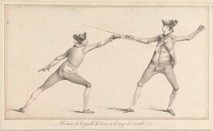 Position der Tierce-Wache und der Seconde-Stoß