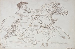 Ein Pferdehändler führt einen jungen Clydesdale vor, 1830 von James Howe