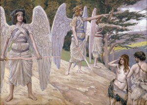 Adam und Eva aus dem Paradies vertrieben von James Jacques Joseph Tissot