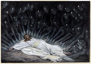 Engel kamen und dienten ihm, Illustration für Das Leben Christi, ca. 1886-94 von James Jacques Joseph Tissot