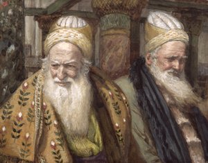 Annas und Kaiphas, Illustration für Das Leben Christi