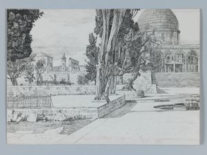 Haram, Moschee von Es-Sakrah, Illustration aus Das Leben unseres Herrn Jesus Christus von James Jacques Joseph Tissot