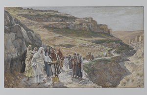 Jesus spricht mit seinen Jüngern, Illustration aus Das Leben unseres Herrn Jesus Christus, 1886-96