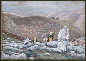 Jesus geht hinauf nach Jerusalem, Illustration für Das Leben Christi, ca. 1886-94