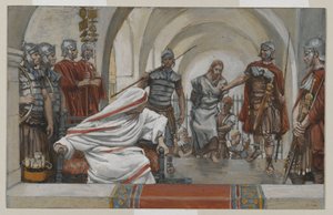 Jesus wird von Herodes zu Pilatus geführt, Illustration aus Das Leben unseres Herrn Jesus Christus, 1886-94