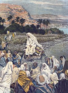 Jesus lehrt am Ufer - aus „Das Leben unseres Herrn Jesus Christus“ - 1899 von James Tissot von James Jacques Joseph Tissot