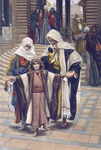 Jesus gefunden - Jesus gefunden - aus „Das Leben unseres Herrn Jesus Christus“ - 1899 von James Tissot - Jesus im Tempel gefunden - Das Leben unseres Herrn Jesus Christus, von Jacques Joseph (Jacques Joseph) Tissot genannt James Tissot (1836-1902)