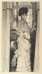 Porträt von Miss L..., oder Eine Tür muss entweder offen oder geschlossen sein, 1876 von James Jacques Joseph Tissot