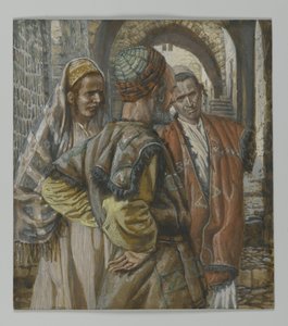 Simon von Kyrene und seine zwei Söhne Alexander und Rufus, Illustration aus Das Leben unseres Herrn Jesus Christus, 1886-94