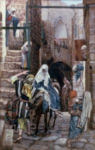 Hl. Josef sucht Unterkunft in Bethlehem, Illustration für Das Leben Christi, ca. 1886-94 von James Jacques Joseph Tissot
