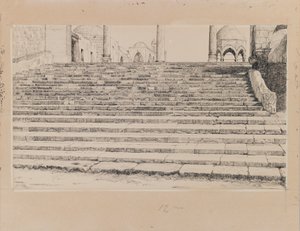 Treppe des Hofes von Haram, Illustration aus Das Leben unseres Herrn Jesus Christus von James Jacques Joseph Tissot