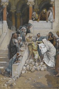 Der blinde und stumme Mann, besessen von Teufeln, Illustration aus Das Leben unseres Herrn Jesus Christus