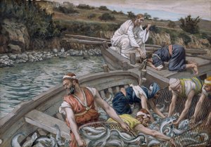 Der erste wunderbare Fischfang, Illustration für Das Leben Christi, ca. 1886-94