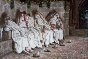 Die törichten Jungfrauen, Illustration für Das Leben Christi